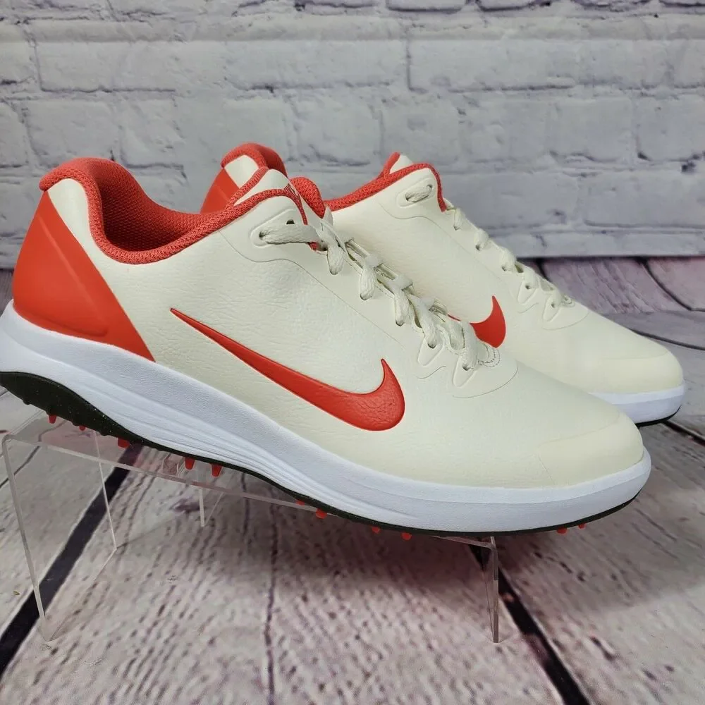 Nike Golf Shoes Mens 8 Cream Orange Infinity Fitsole Sail Magic Ember Swoosh